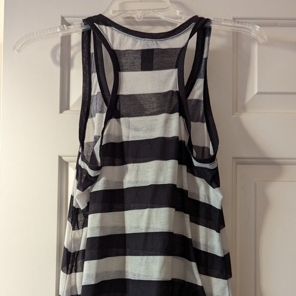 Navy and White Oversize Tank Top - Picture 4 of 7